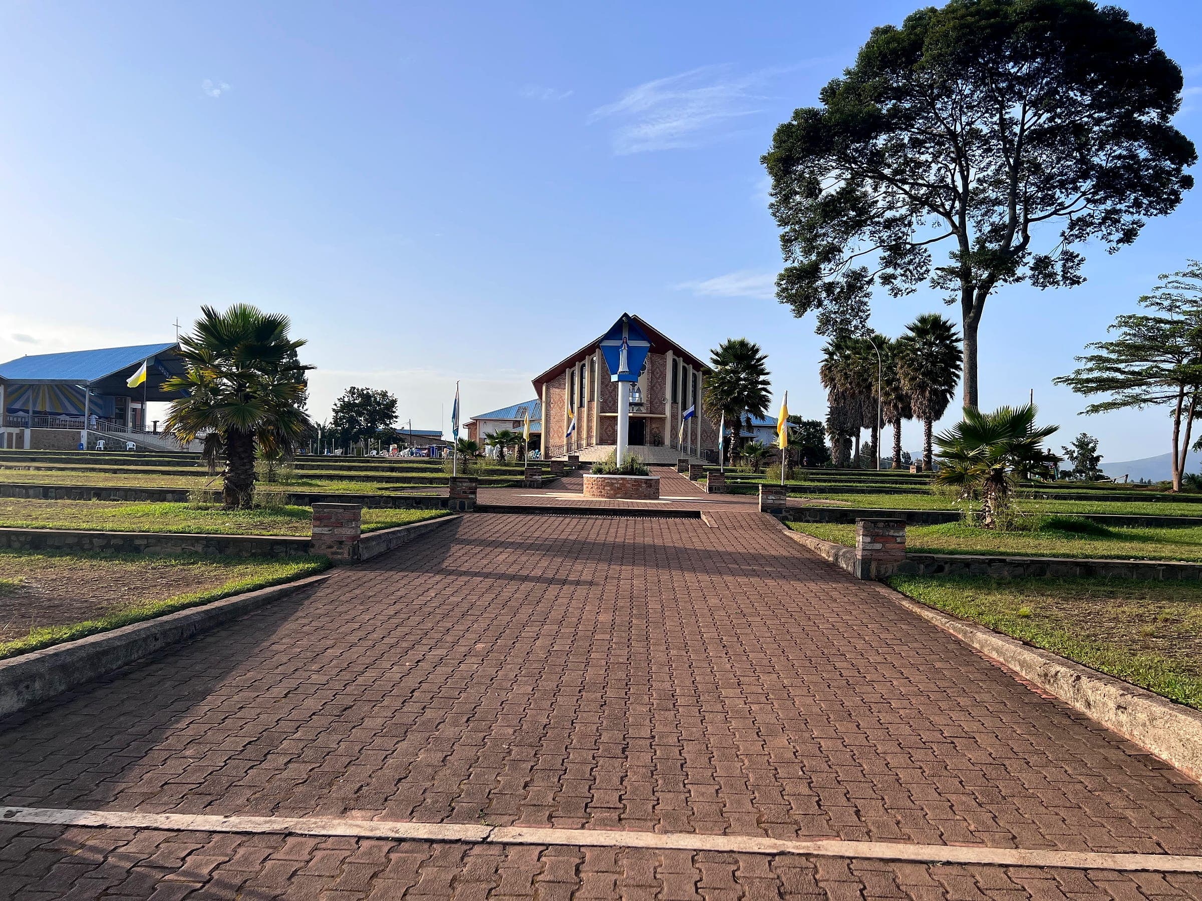 The path leading to the shrine church at Kibeho