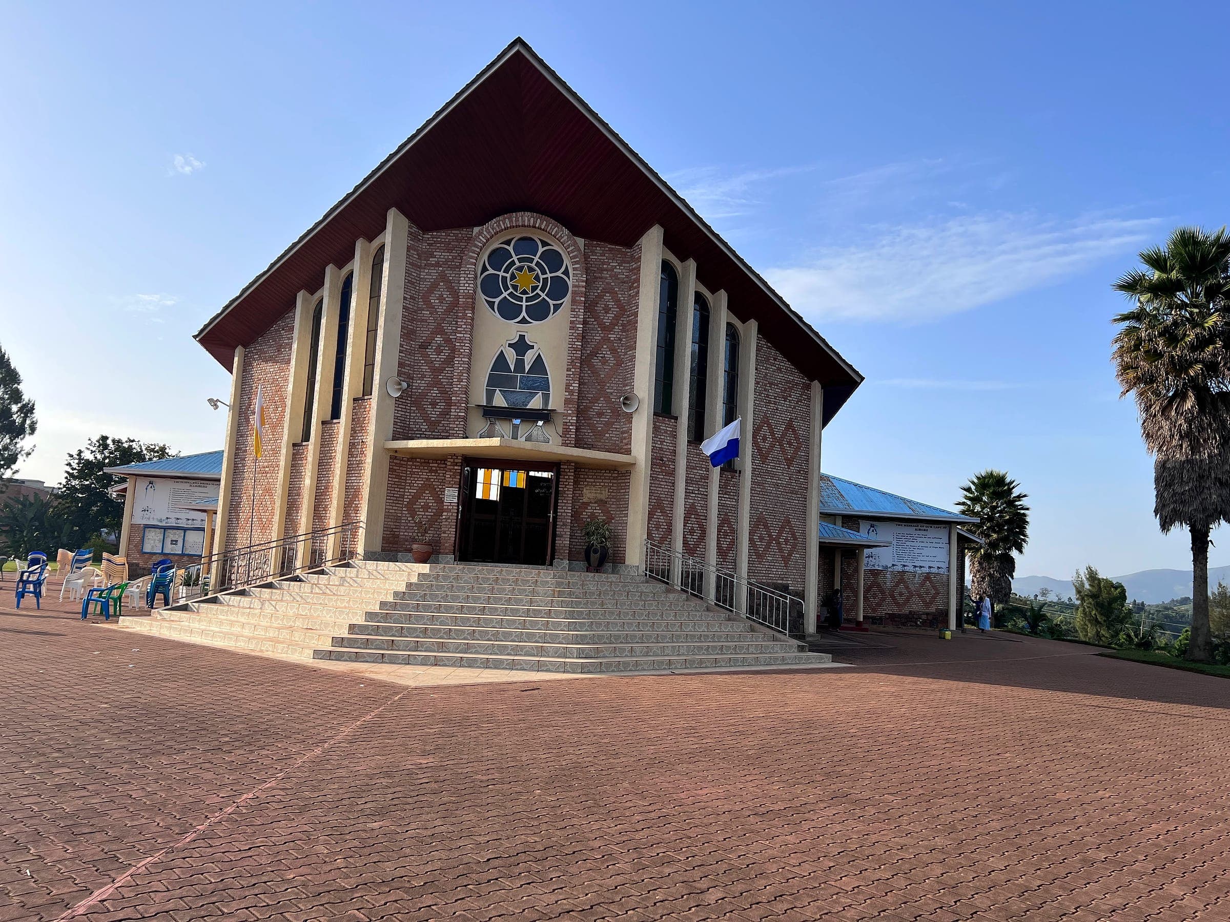The shrine church of Our Lady of Kibeho in the evening light